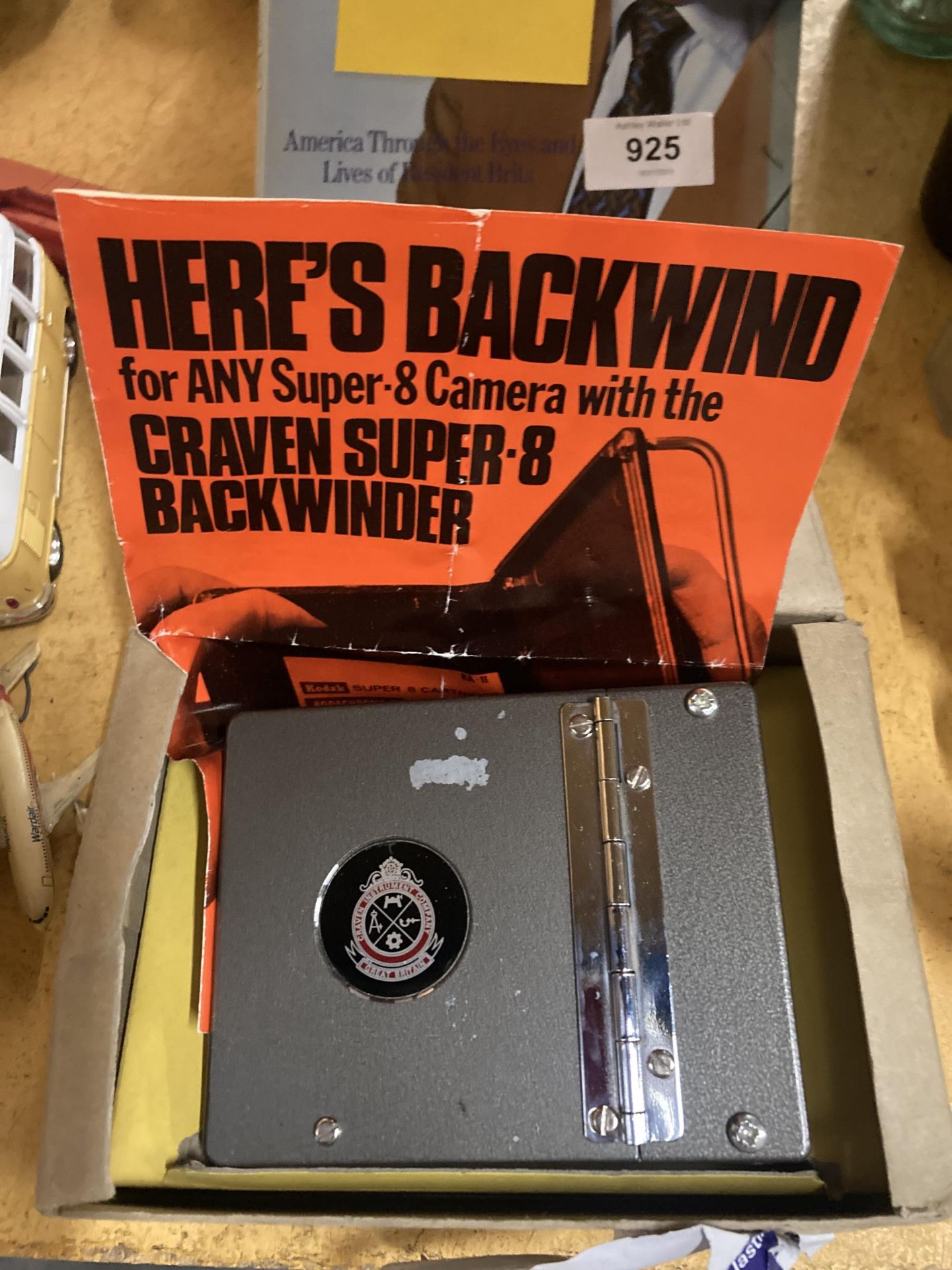 A CRAVEN SUPER 8 BACKWINDER WITH INSTRUCTIONS