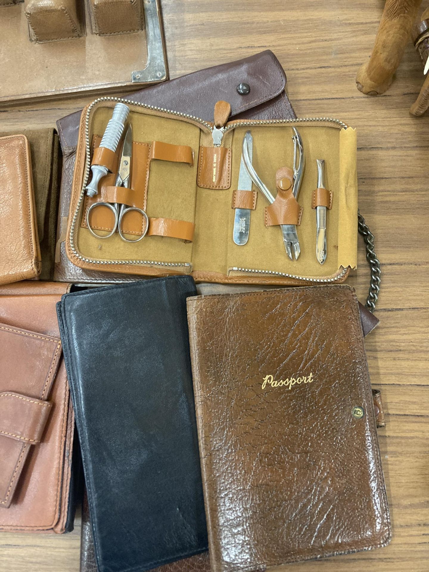A QUANTITY OF LEATHER PURSES, WALLETS, PASSPORT HOLDERS, ETC., - Image 2 of 3