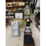 A QUANTITY OF MANTLE CLOCKS - 6 IN TOTAL