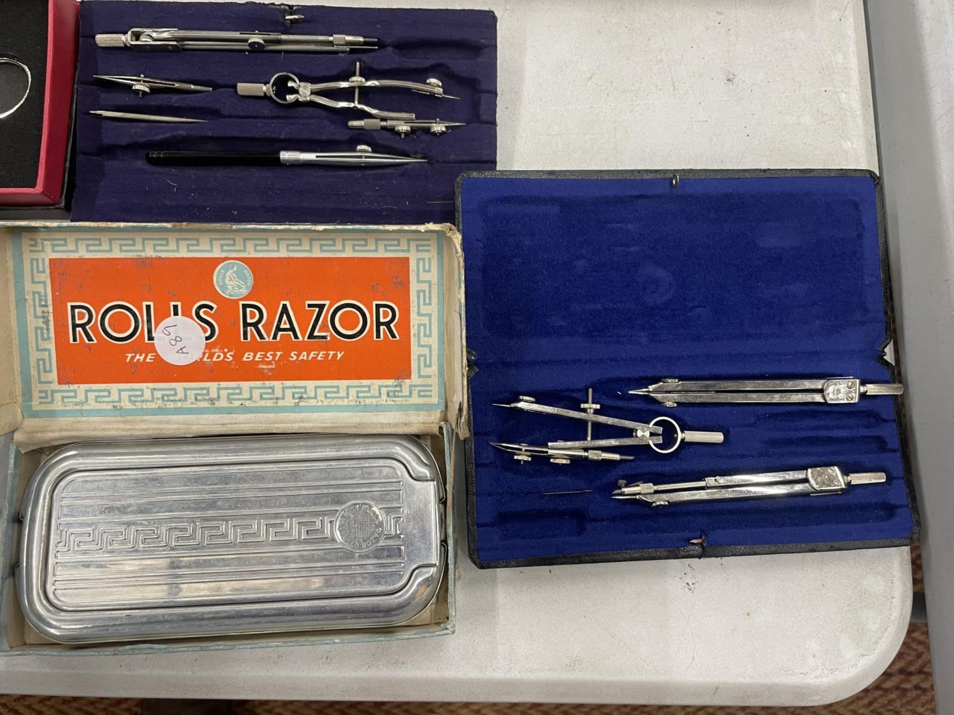 A QUANTITY OF COMPASSES TO INCLUDE BIRK MADE IN GERMANY, RONSON LIGHTER, VINTAGE ROLLS RAZOR, ETC., - Image 3 of 3