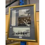 A GILT FRAMED AVRO LANCASTER MK1 PICTURE