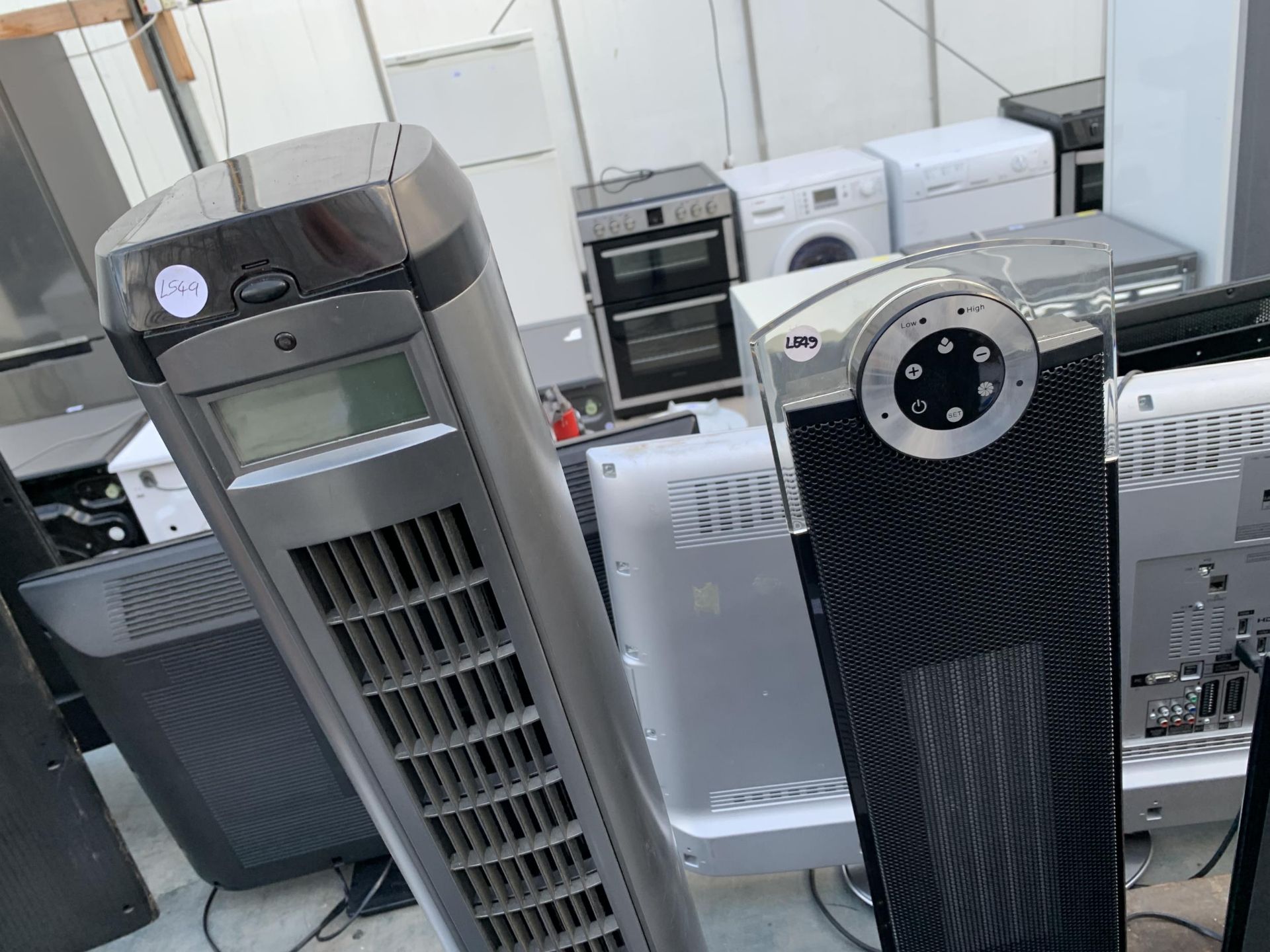 A SONY STEREO SYSTEM, A DIMPLEX HEATER AND A TOWER FAN - Image 3 of 4