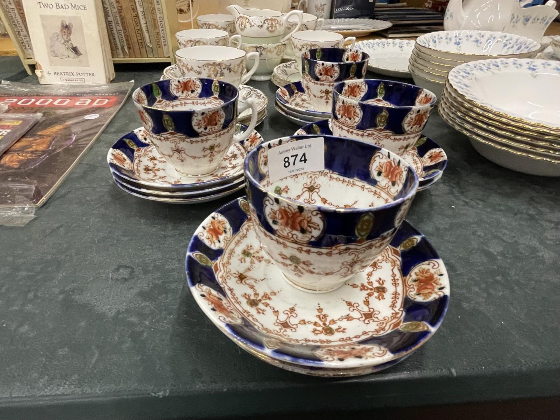 AN ANTIQUE STANLEY & CO "CITY" PART TEASET TOGETHER WITH A SUTHERLAND CHINA TEASET - Image 2 of 4