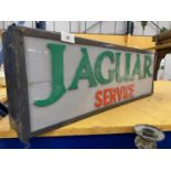 A JAGUAR SERVICE ILLUMINATED BOX SIGN, 68 X 22 X 10CM