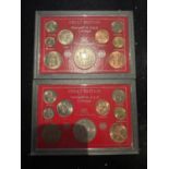 UK , “GB FAREWELL TO £SD COINAGE , PRE DECIMAL COIN SET” X 2 SETS