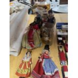 A COLLECTION OF VINTAGE DOLLS IN NATIONAL COSTUME