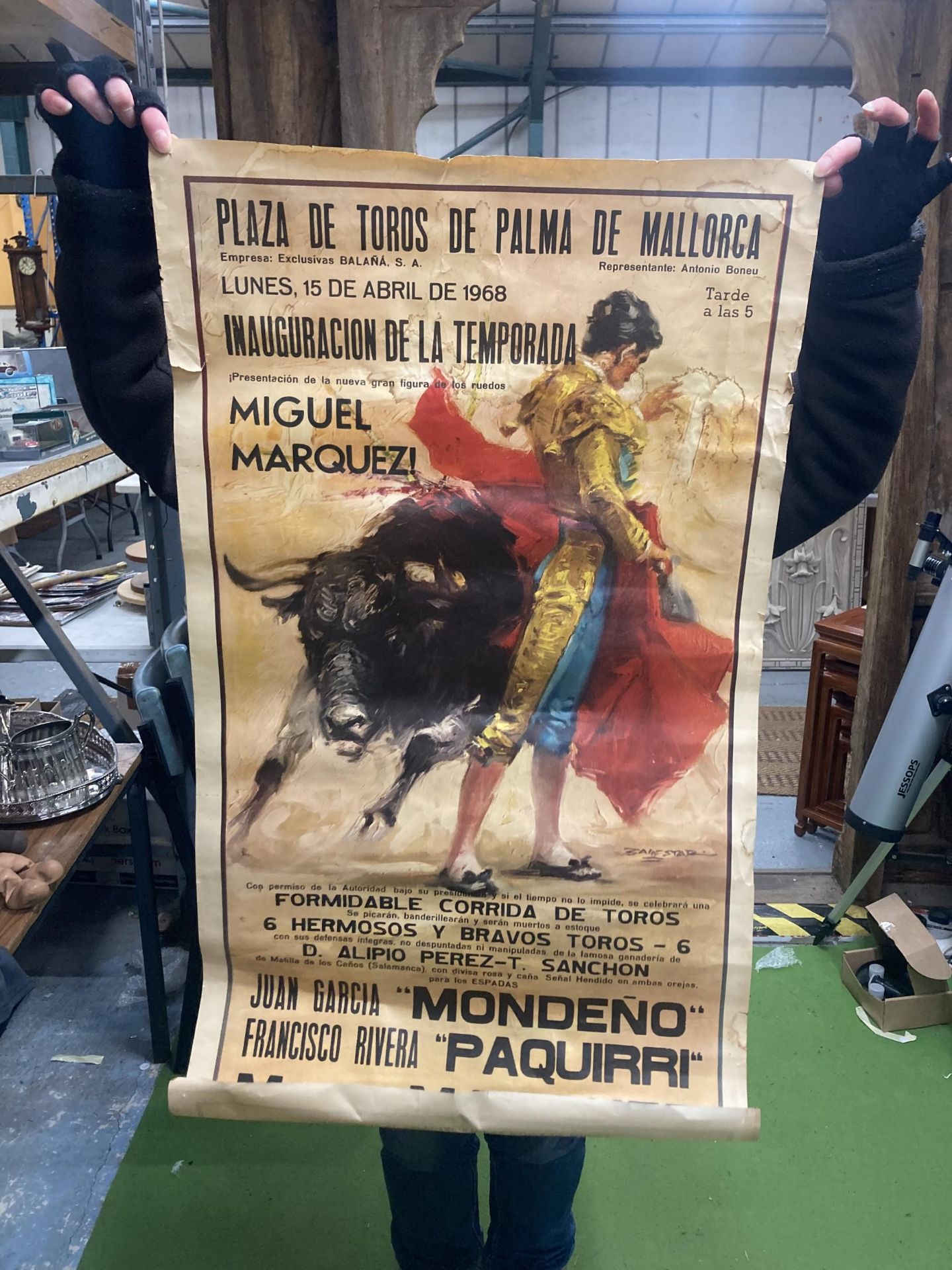TWO POSTERS ONE DEPICTING A BULL FIGHT THE OTHER NURSERY RHYMES