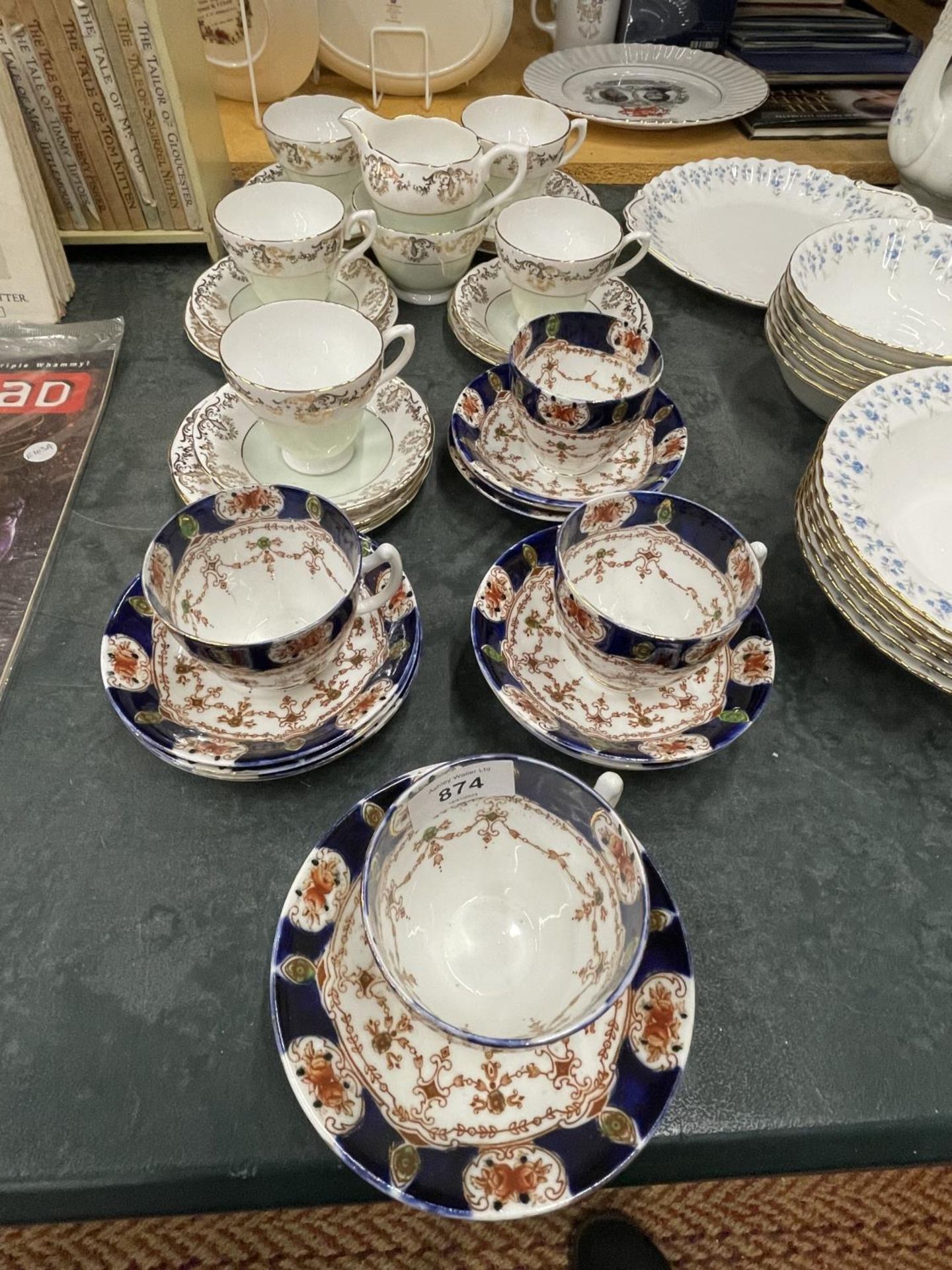 AN ANTIQUE STANLEY & CO "CITY" PART TEASET TOGETHER WITH A SUTHERLAND CHINA TEASET