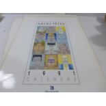 A COLLECTION OF ART POSTERS AND CALENDERS, THREE ARCHITECTS 1991 CALENDERS, SIX ASSORFTED POSTERS,