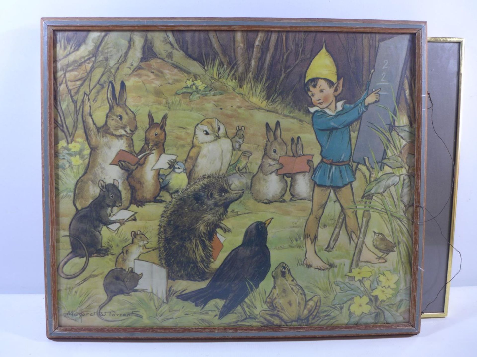 MARGARET TARRANT, COLOURED PRINT OF A FAIRY TALE SCENE, 44X53CM, FRAMED AND GLAZED, FURTHER PHOTO OF