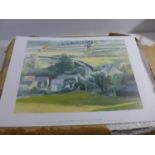 CHRIS JONES (BRITISH 20TH CENTURY) 'SUMMER EVENING', A COLLECTION OF APPROX 300 COLOURED PRINTS FROM