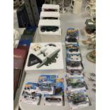 A QUANTITY OF HOT WHEELS VEHICLES IN BLISTER PACKS, A MILITARY GIANTS OF THE SKY MEMPHIS BELLE B-17F