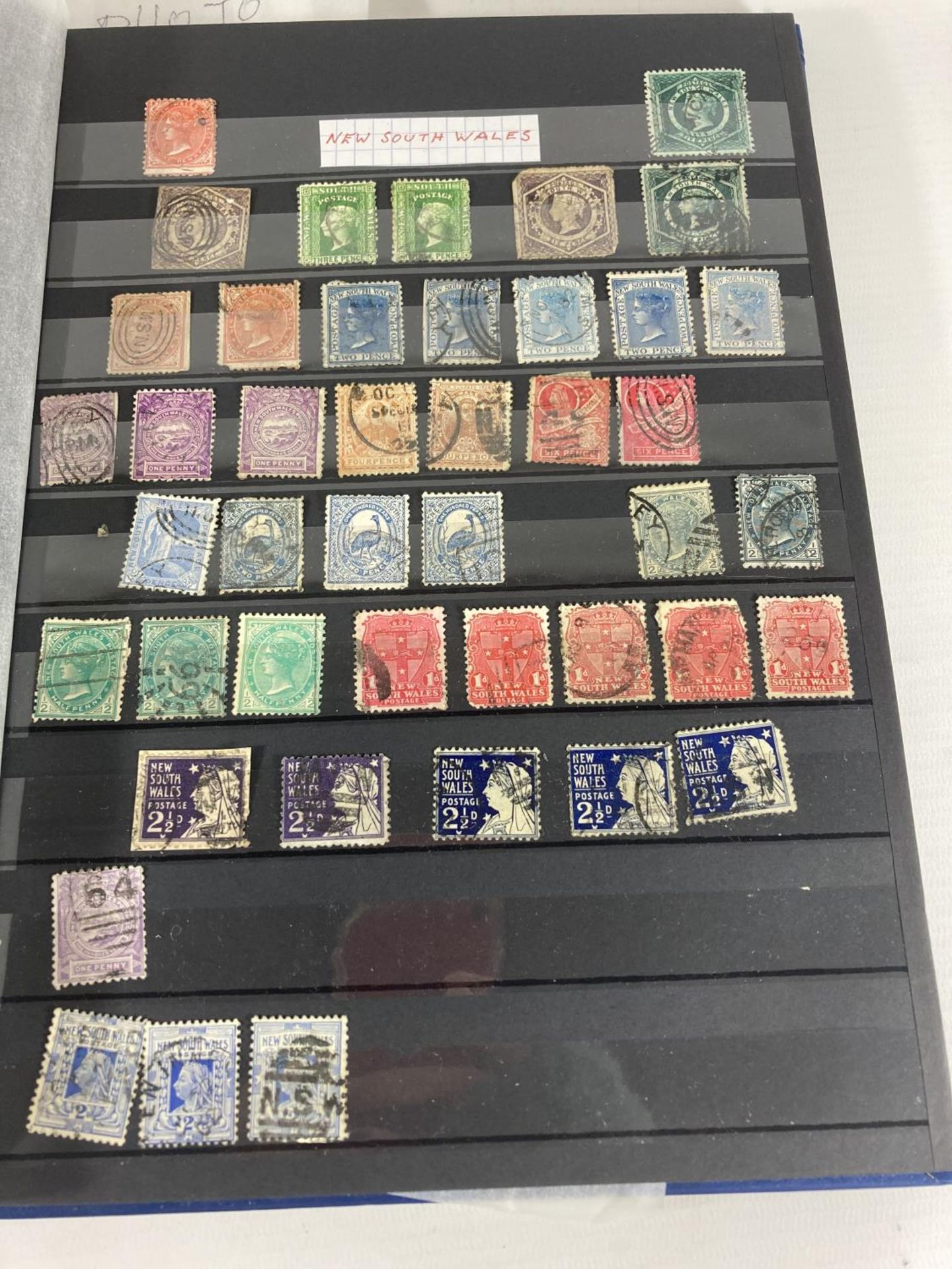 AN AUSTRALIAN VICTORIAN STATES STAMPS IN BLUE ALBUM - Image 3 of 3