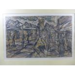 SIGNED LIMITED EDITION PRINT, POSSIBLY BY ROBERT BEARD, ABSTRACT SCENE OF FIGURES, SIGNED AND