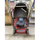 A MOUNTFIELD LC 40 PETROL LAWN MOWER WITH GRASS BOX
