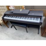 A 'YAMAHA CLAVINOVA KEYBOARD (CLP-115) DIGITAL PIANO COMPLETE WITH STOOL