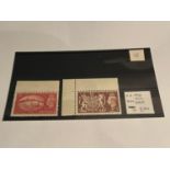 GREAT BRITAIN , GV1 , 1951 , 5/- AND £1 , U/M , NO CREASES . SG 510 & 512 CAT £80.00