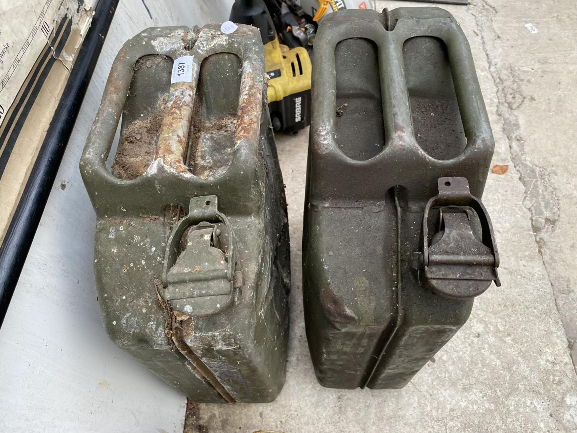 TWO VINTAGE METAL JERRY CANS - Image 2 of 2