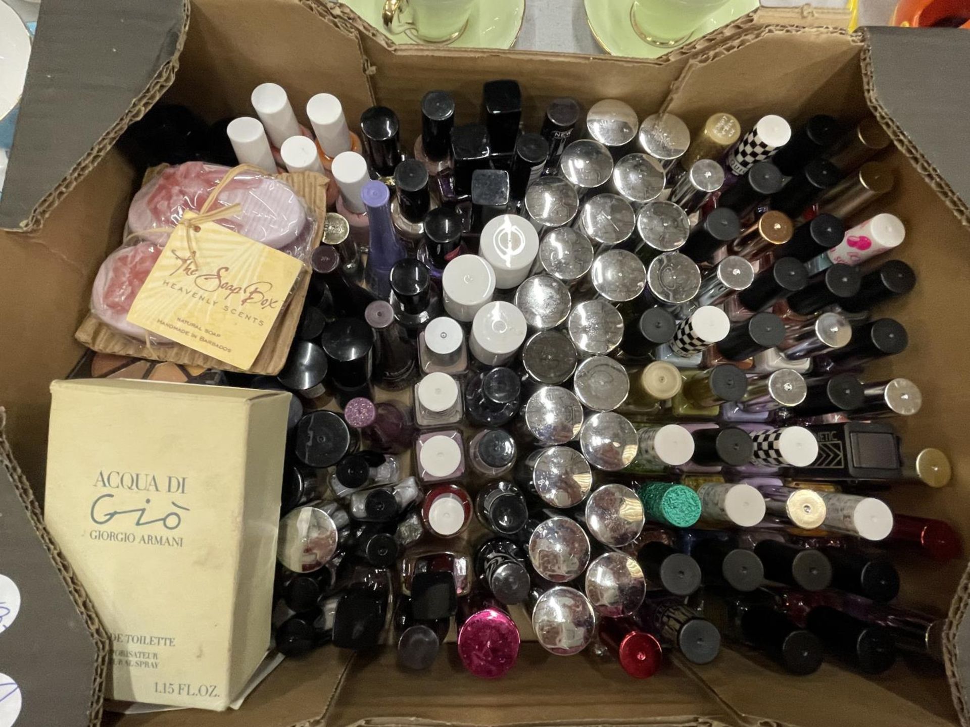 A LARGE QUANTITY OF COSMETICS TO MAINLY INCLUDE NAIL VARNISHES