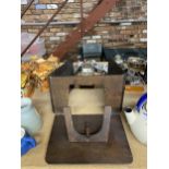 A VINTAGE MAHOGANY SLIDE VIEWER STAND