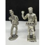 TWO SILVER PLATED FIGURES