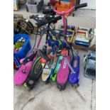 SIX CHILDRENS ELECTRIC SCOOTERS