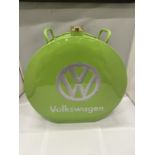 A LIME GREEN VOLKSWAGEN PETROL CAN