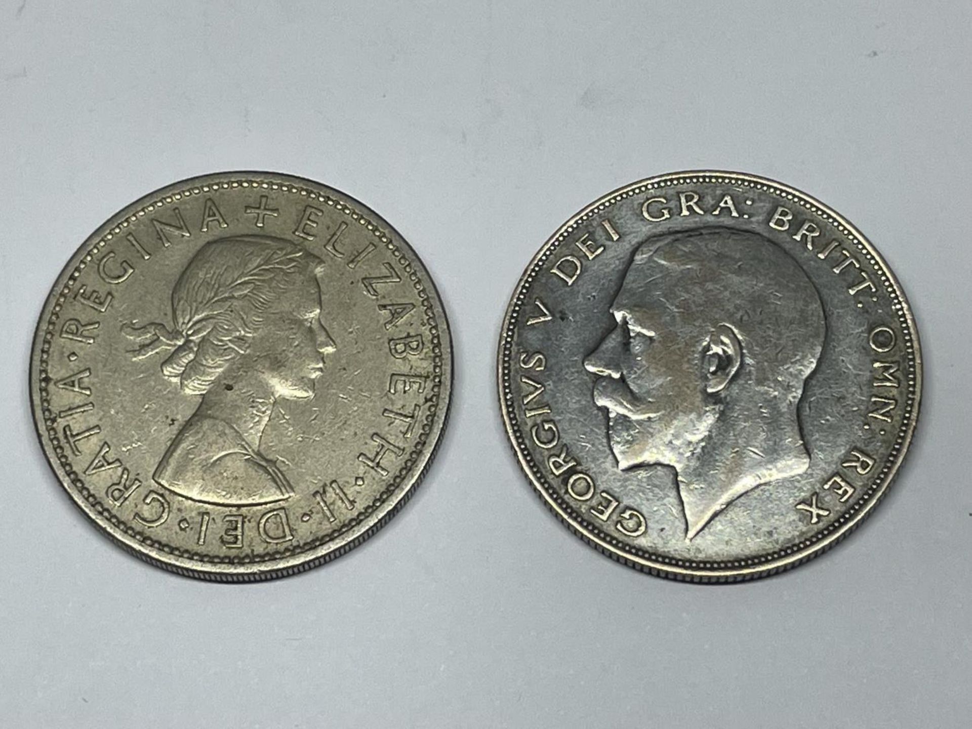 TWO HALF CROWNS TO INCLUDE A 1923 AND A 1957 - Image 2 of 2
