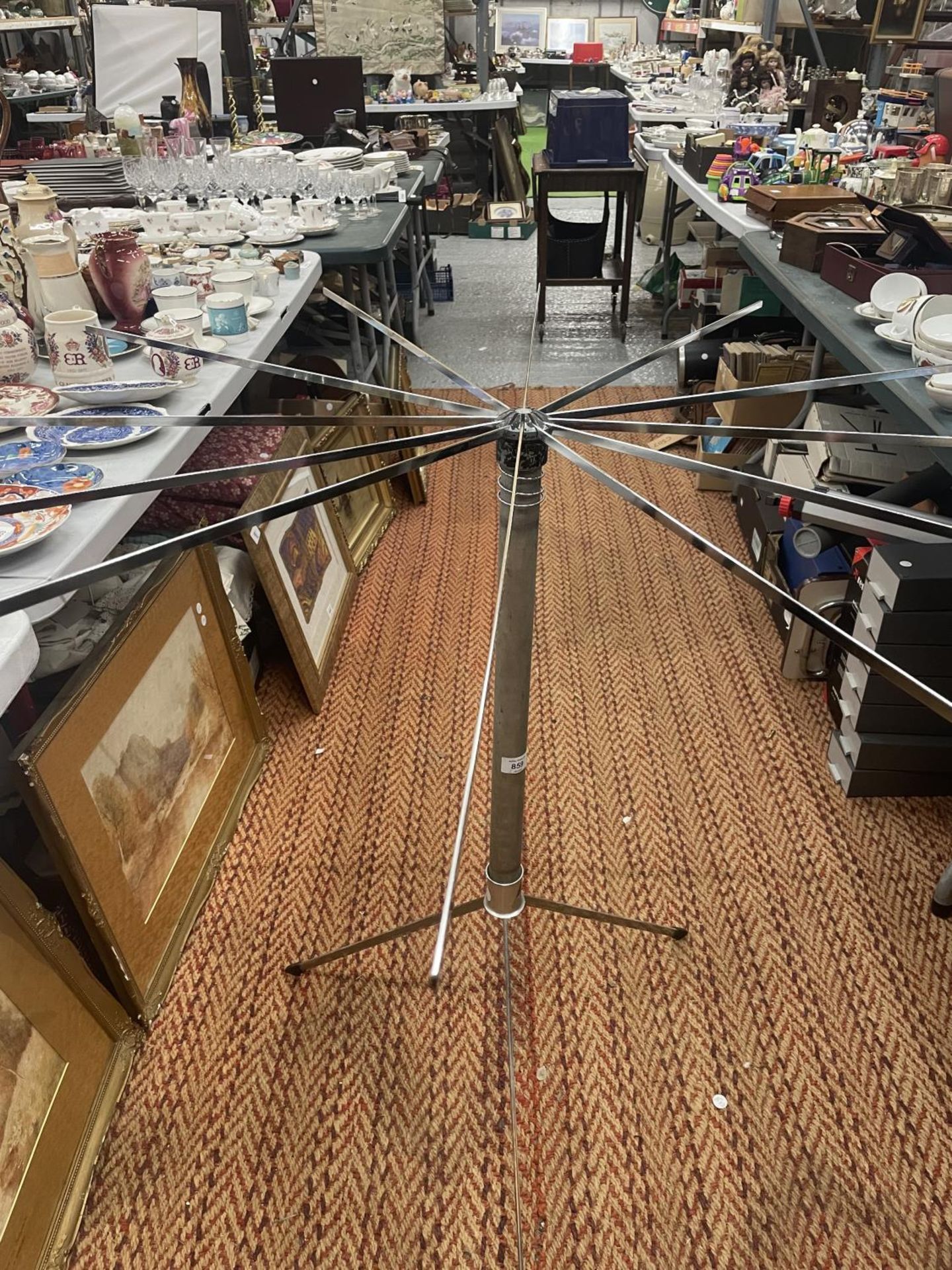 A 1950/60''S MODENIST SERVIS CLOTHES AIRER WITH TRIPOD BASE