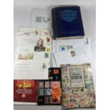 A MIXED GROUP OF ASSORTED STAMPS TO INCLUDE THE QUICKCHANGE STAMP ALBUM CONTAINING ASSORTED G.B &
