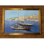 JOHN FOSTER, VIEW OF PORTO, OIL ON CANVAS, SIGNED AND DATED 2008 VERSO, 50X76CM, FRAMED