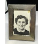 A SMALL MARKED 800 SILVER PHOTOGRAPH FRAME