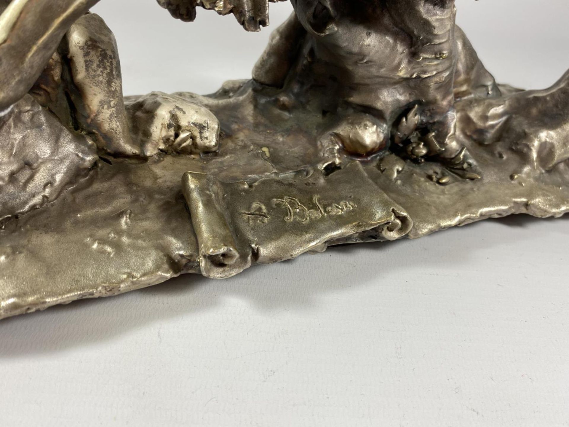A LARGE SILVER DESIGN MODEL OF A LADY ON HORSEBACK, HEIGHT 35CM, STAMPED .925 TO BASE (SEE PHOTO) - Image 3 of 4