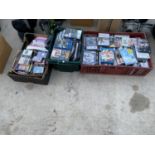 A LARGE ASSORTMENT OF DVDS, VHS AND CASSETTES ETC