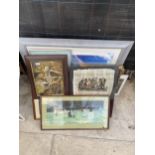 AN ASSORTMENT OF FRAMED PRINTS AND PICTURES