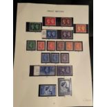 GREAT BRITAIN , 1940-48 ISSUES ON ALBUM PAGE , ALL U/M EXCEPT WMK VARIETIES WHICH ARE VLMM . SG