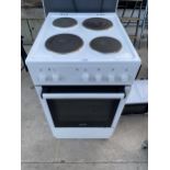A WHITE GORENJE FREESTANDING ELECTRIC OVEN AND HOB