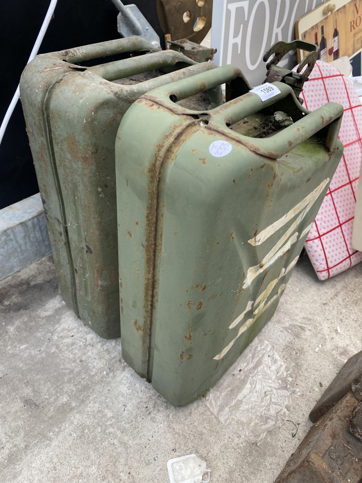 TWO METAL JERRY CANS - Image 2 of 2