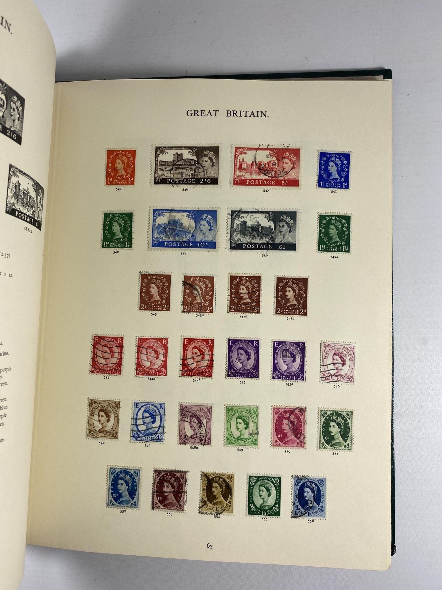 GREAT BRITAIN , THE GREEN WINDSOR ALBUM HOUSING A USED COLLECTION , QV - Image 3 of 3