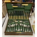 AN OAK CASED CANTEEN OF CUTLERY, ATKIN BROTHERS, SHEFFIELD