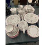 A JOHNSON BROS 'SUMMER CHINTZ' PART DINNER SERVICE TO INCLUDE VARIOUS SIZES OF PLATES, BOWLS, LIDDED