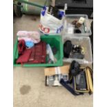 AN ASSORTMENT OF ITEMS TO INCLUDE CERAMICS, A RADIO AND CAMCORDER ETC