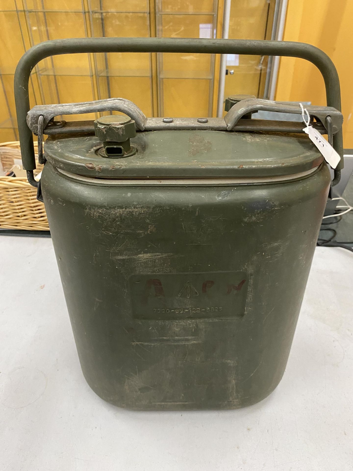 A LARGE MILITARY ISSUE WATER CONTAINER