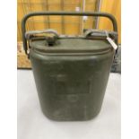 A LARGE MILITARY ISSUE WATER CONTAINER