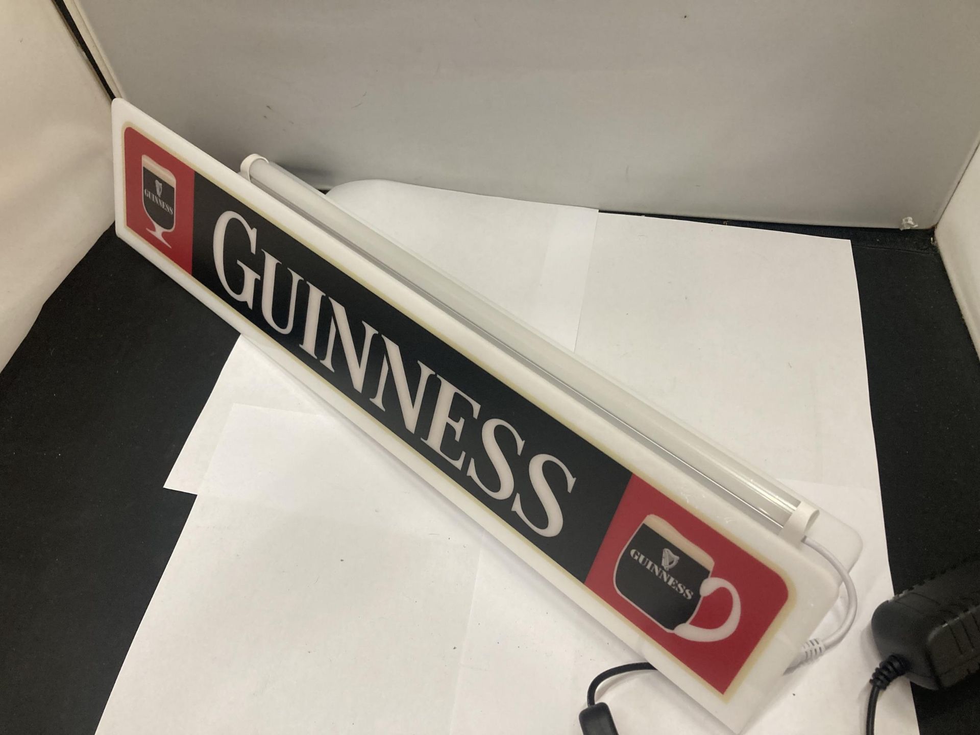 A ILLUMINATED GUINNESS SIGN LENGTH 50CM, HEIGHT 10.5CM - Image 2 of 2