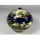 A LIMITED EDITION MOORCROFT POTTERY 'ANKERWYCKE YEW' PATTERN LIDDED VASE, NO. 27/40, R.R.P £545