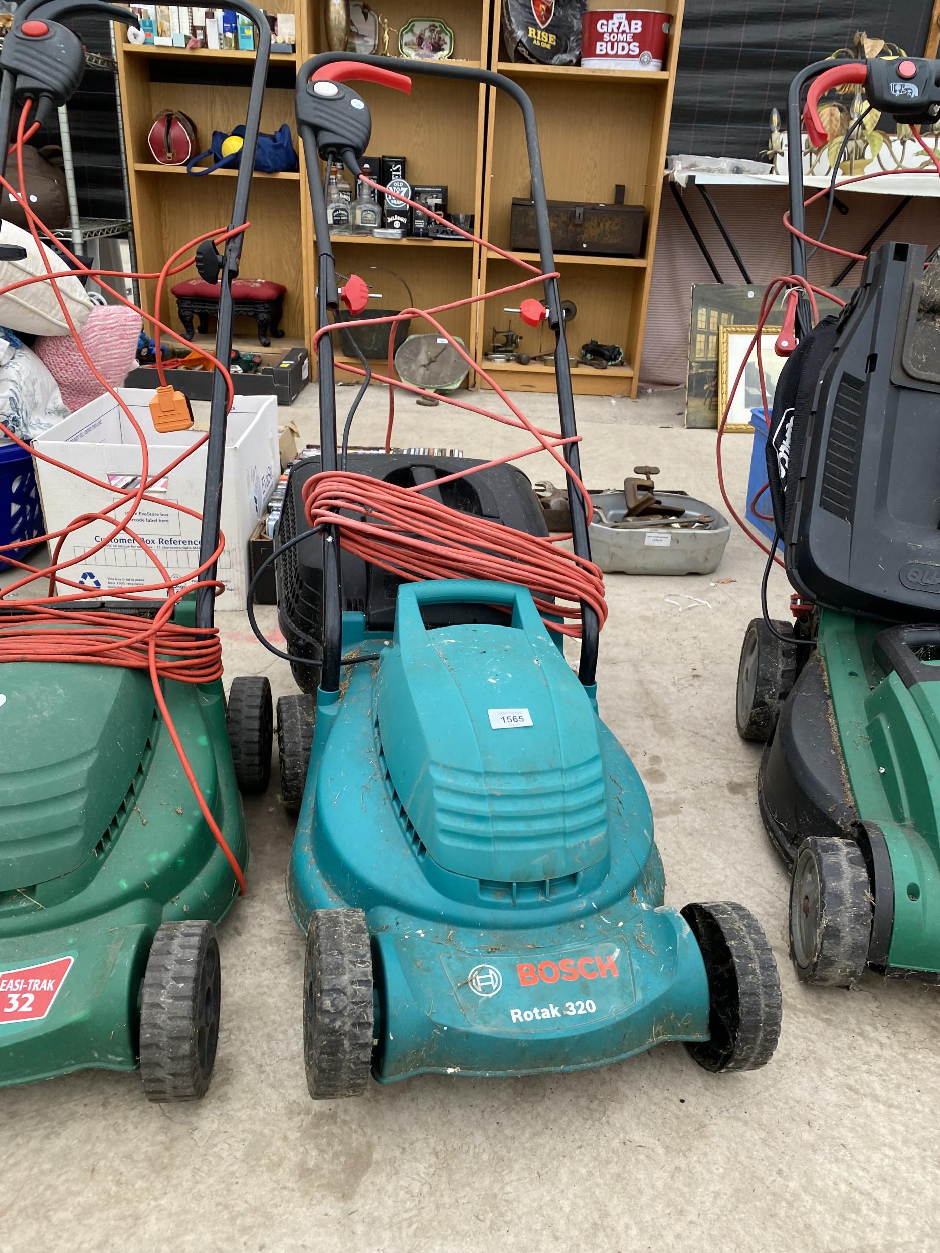 AN ELECTRIC BOSCH ROTAK 320 LAWN MOWER