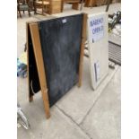 TWO A FRAME ADVERTISING BOARDS