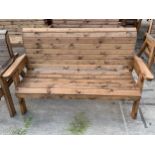 AN EX DISPLAY CHARLES TAYLOR THREE SEATER GARDEN BENCH *PLEASE NOTE VAT TO BE CHARGED ON THIS ITEM*