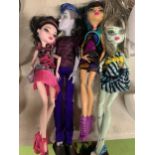 FOUR MATTEL GOTHIC STYLE DOLLS